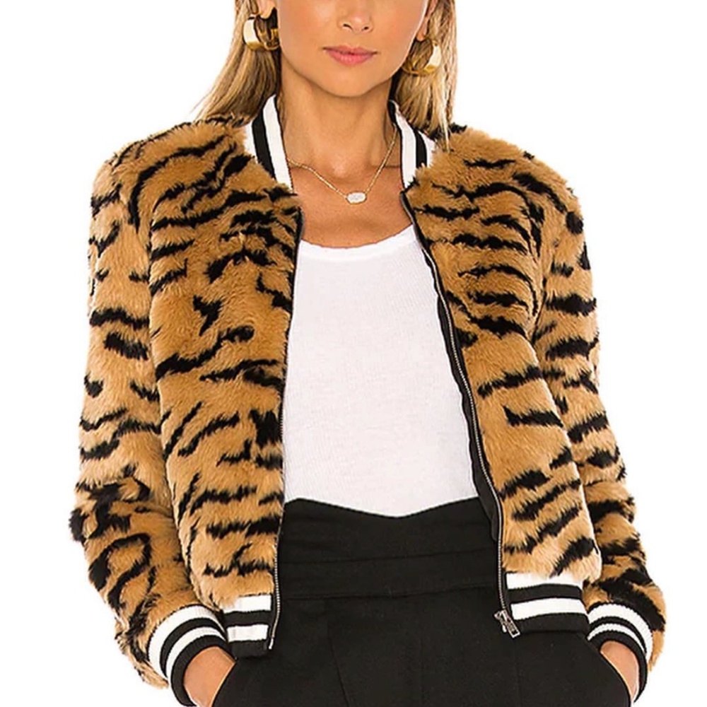 BB Dakota Faux Zebra Bomber Jacket